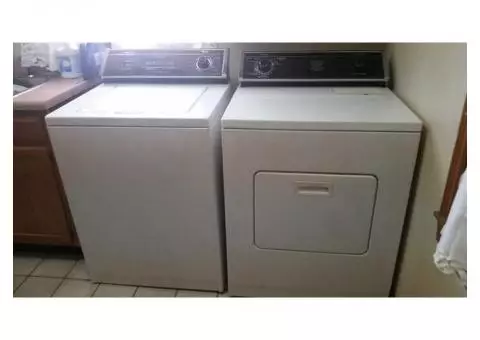 whirpool washer and dryer white set